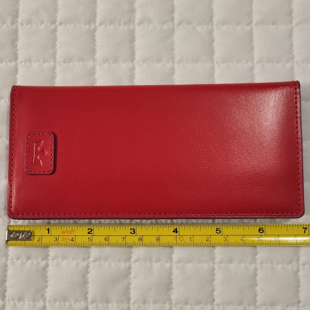 Baekgaard Card Keeper Wallet Solid Red Plum Purple Colorblock Cute‎ Vera Bradley